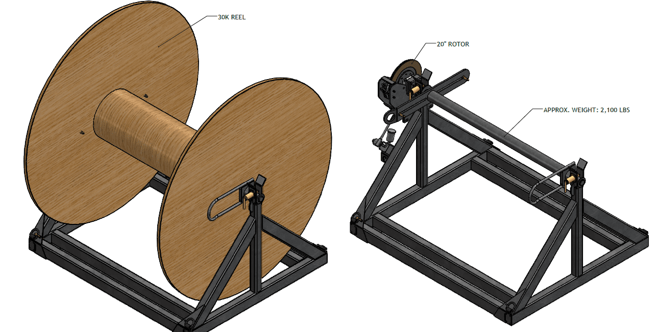 Reelstrong RS108x67-20 Reel Stand - Custom Truck One Source